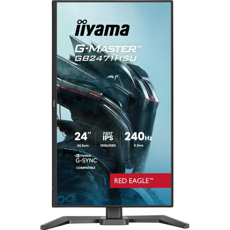„Iiyama G-Master GB2471HSU-B1 Red Eagle“ 23,8 colio greitas IPS 16:9 vaizdo formatas