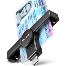 Axagon Foldable pocket USB-C contact Smart / ID card reader CRE-SMPC