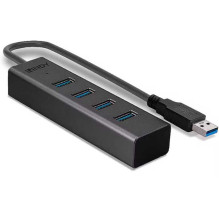 Lindy 4 Port USB 3.0 Hub Black