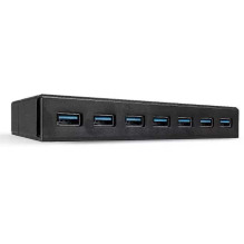 Lindy 7 Port USB 3.0 Hub Black