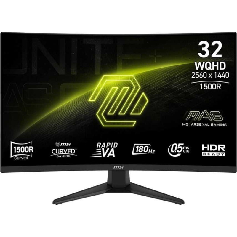 MSI MAG 321CQF E18 31.5" Rapid VA 16:9 lenktas monitorius