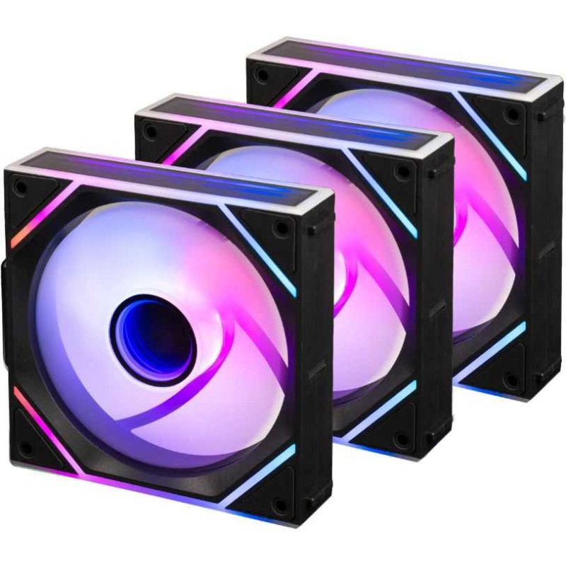 Blackstorm Luna MAG-INF ARGB PWM Reverse 120mm Case Fan Black 3pcs