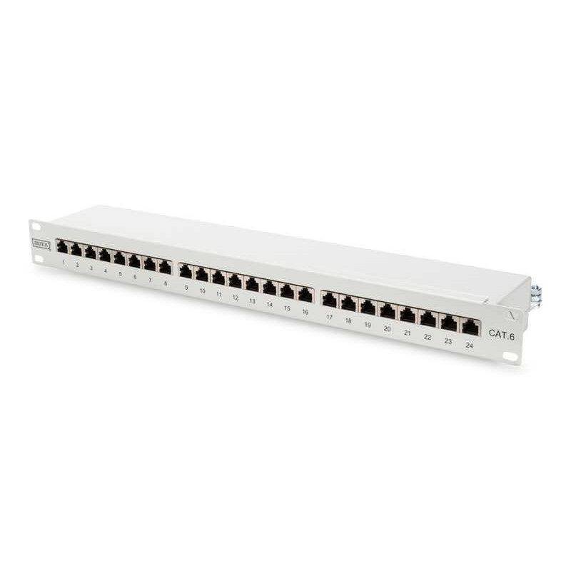 DIGITUS Patch panel 19" 24-port Cat.6 S / FTP 1U Black