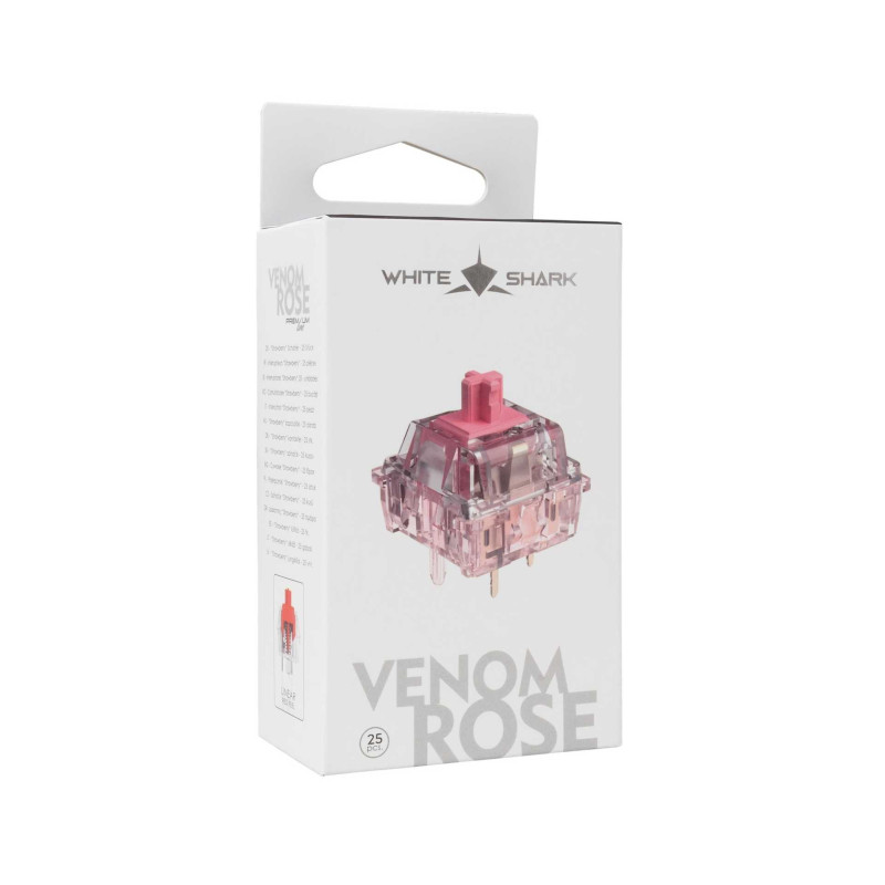 White Shark Venom Rose mechaniniai jungikliai 25 vnt.