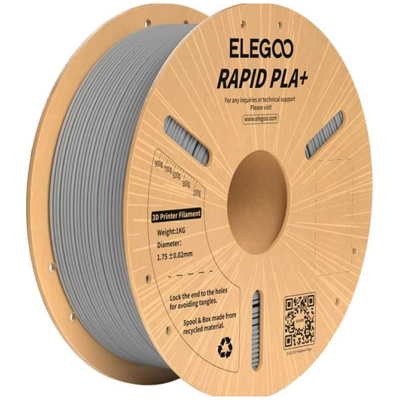 Elegoo Rapid PLA+ filamentas pilkas 1kg