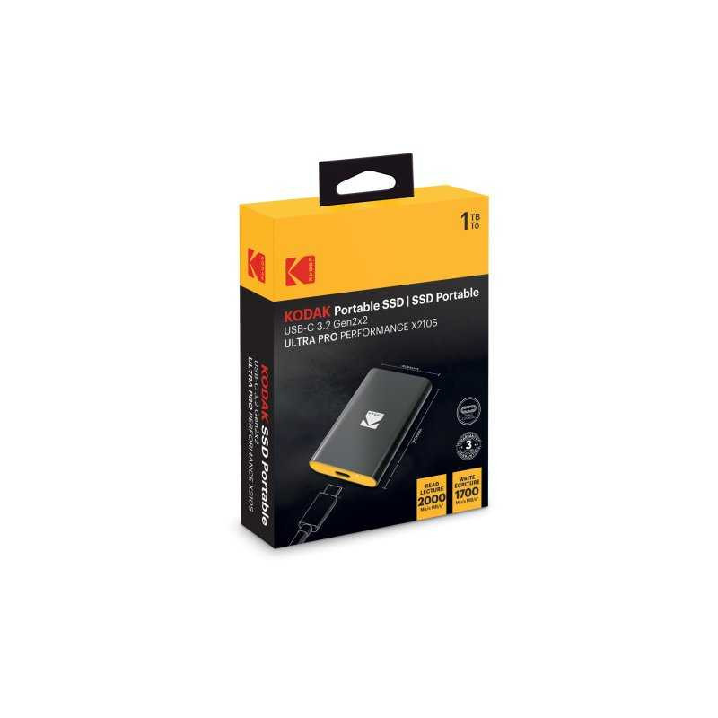 Kodak SSD 3.2Gen2 X210 S 1TB Nešiojamas EKSSD1TX210SK