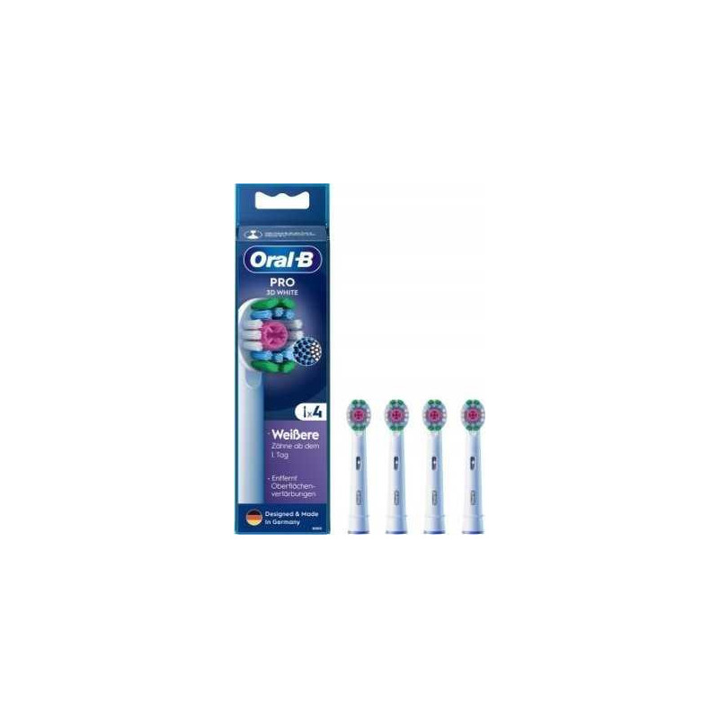 „Braun Oral-B Pro 3D White“ dantų šepetėlio galvutės, 12 vnt. pakuotė (baltos, vaisių skonio)