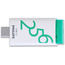 „Philips“ 256 GB „Click FM25FD175B / 00 USB 3.2“ balta / žalia „Philips“ 256 GB „Click FM25FD175B / 00 USB 3.2“ balta / žalia