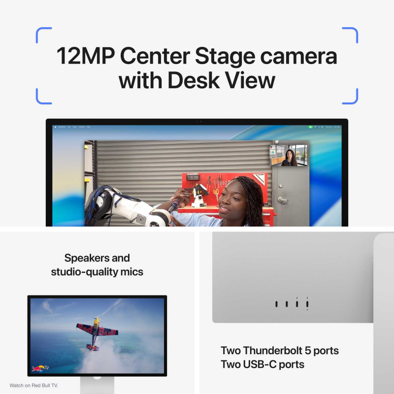 „Apple Studio“ ekranas su standartiniu stiklu, pakreipiamu ekranu, 27 colių, IPS, 16:9, MFEX4Z / A