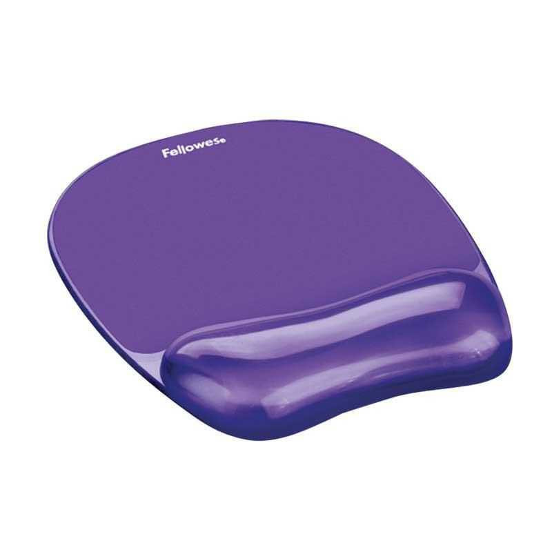 Fellowes CRYSTAL Mouse &amp; Wrist Pad gel purple