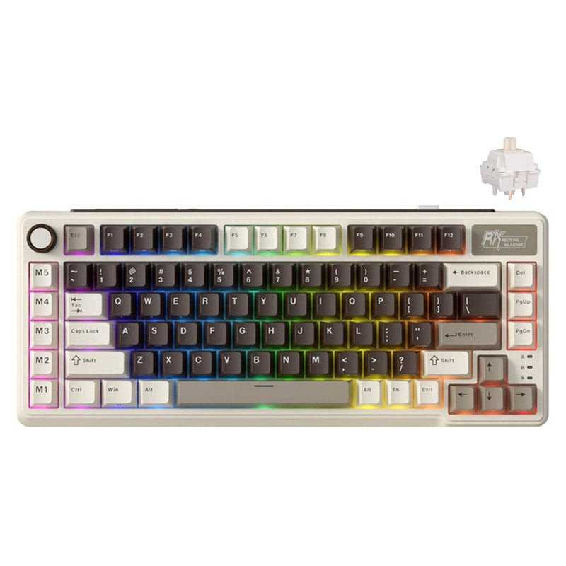 Royal Kludge RK L75 Mocha Gray Cream Switch (US)