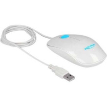 DELOCK optinė 3-button LED pelė, balta