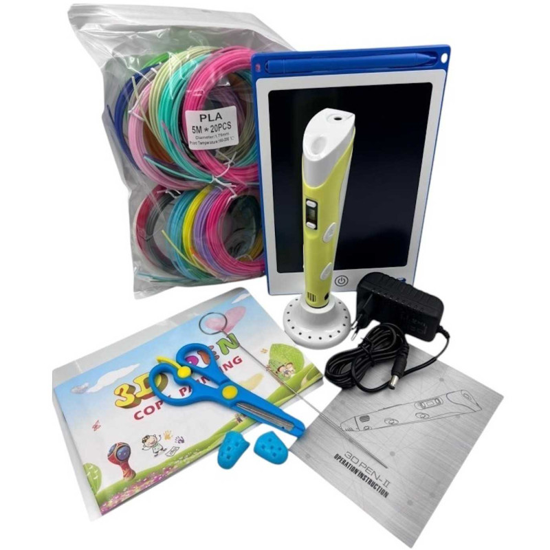 Riff 3D printing pen 7in1 5m x 20 Colors Yellow RF-3DPEN-7IN1-YE