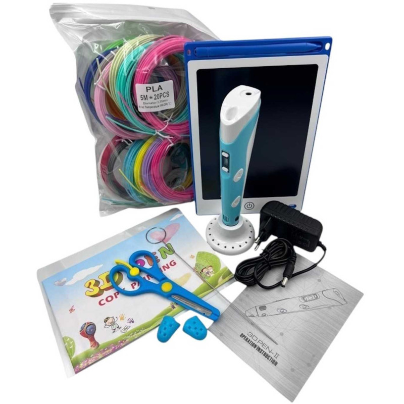 Riff 3D printing pen 7in1 5m x 20 Colors Blue RF-3DPEN-7IN1-BL