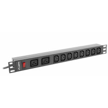 Lanberg STOVAS 1U 16A PDU 19" 2m Juodas