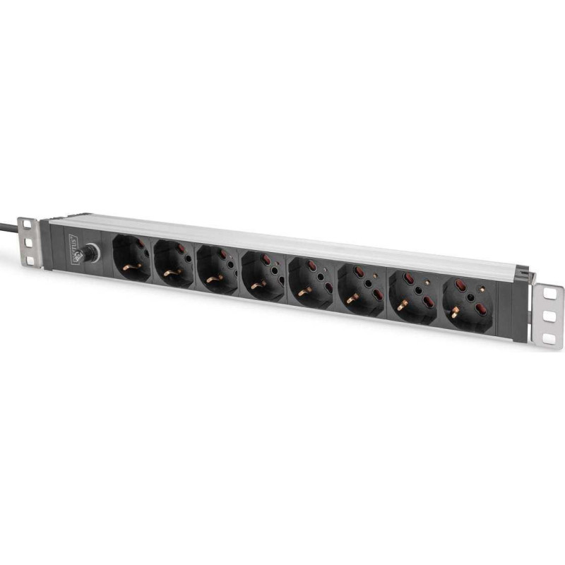 DIGITUS maitinimo blokas 1HE IEC C14 2m