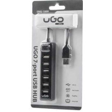 UGO UHU-1009 7x USB 2.0 juoda