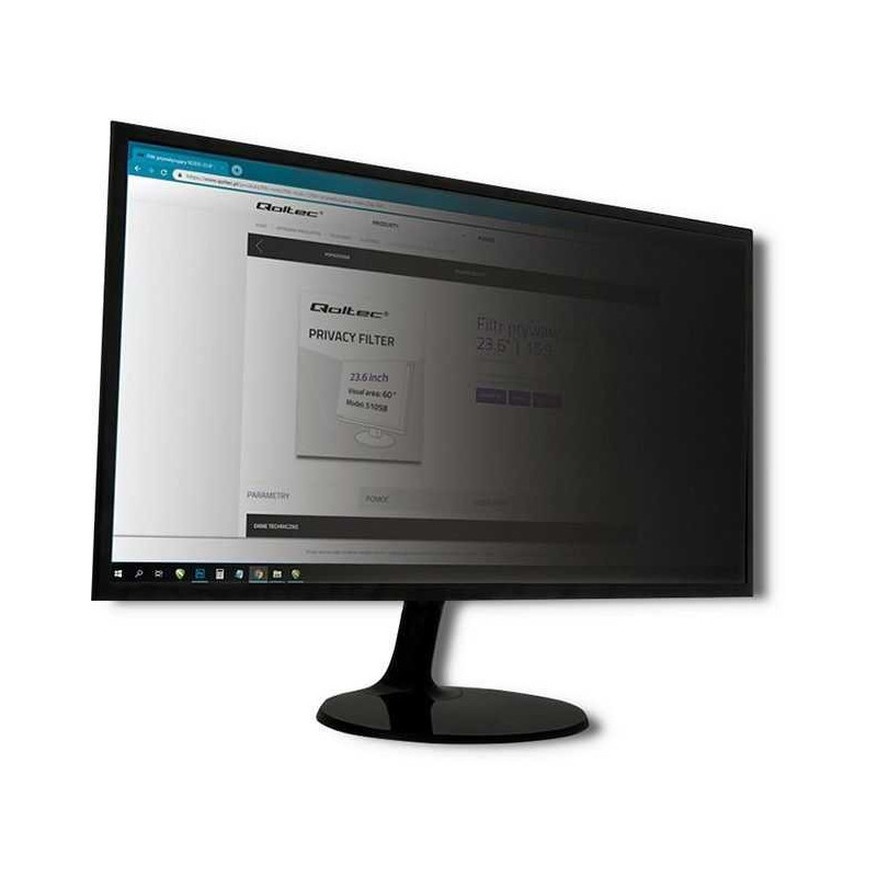 Qoltec Privacy Filter RODO 22'''' 16:10 Black 51056