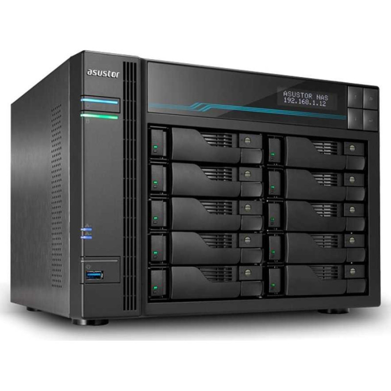 Asustor AS7110T NAS / saugojimo serveris Stalinis Intel Xeon 8GB DDR4 0TB Juoda