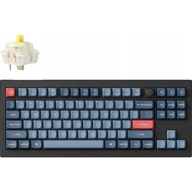 Keychron Keychron V3 MAX80% TKL bananinis jungiklis, juodas