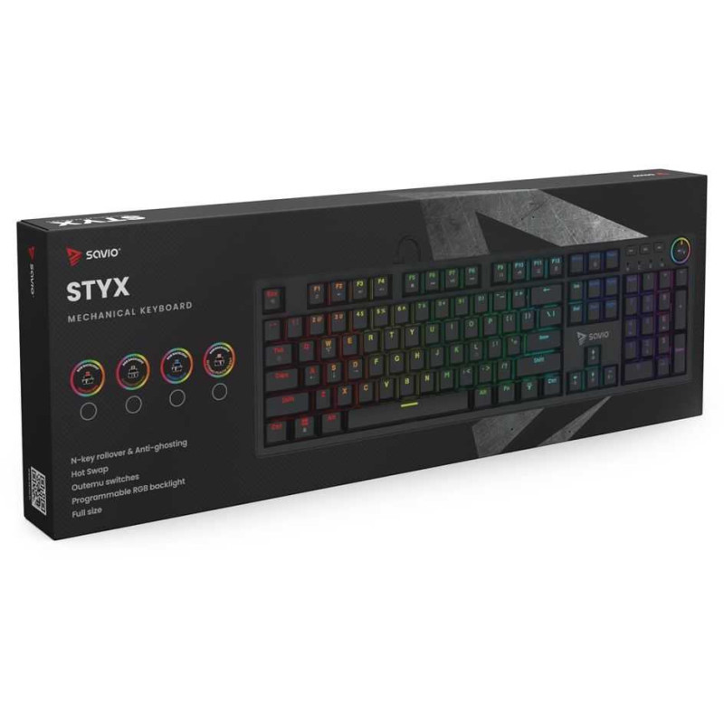Savio Styx Outemu Peach Silent (EN / US) Black