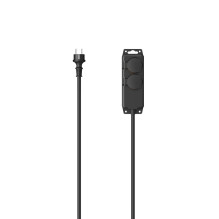 Hama 00223061 pagarinātājs 2 m 2 AC kontaktligzdas Āra Melns