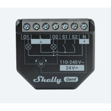 Shelly 2PM Gen4 dual WiFi relay with energy measurement