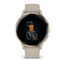 Garmin Venu 3S 3.05 cm (1.2") AMOLED 41 mm Digital 390 x 390 pixels Touchscreen Gold, Grey Wi-Fi GPS (satellite)