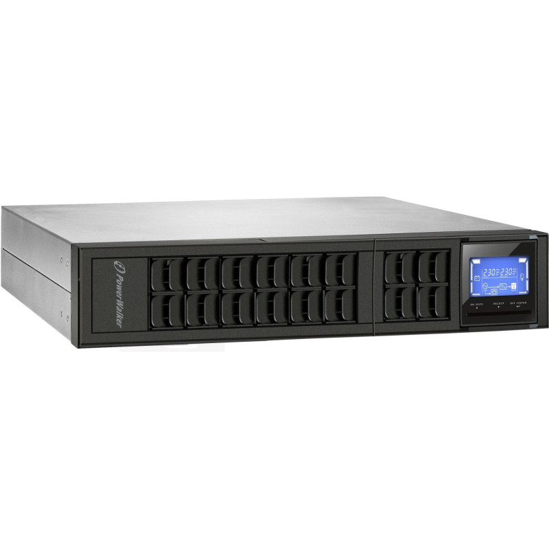 PowerWalker VFI 2000CRM LCD nepārtrauktās barošanas avots (UPS) 2 kVA / 1600 W, 4× IEC C13, 2U statīvā