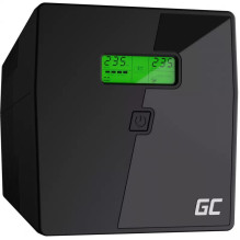 Nepārtrauktās barošanas avots Green Cell UPS08 — Line-Interactive 700 W / 230 V, 4× IEC kontaktligzdas, USB, RJ-45, 12 V