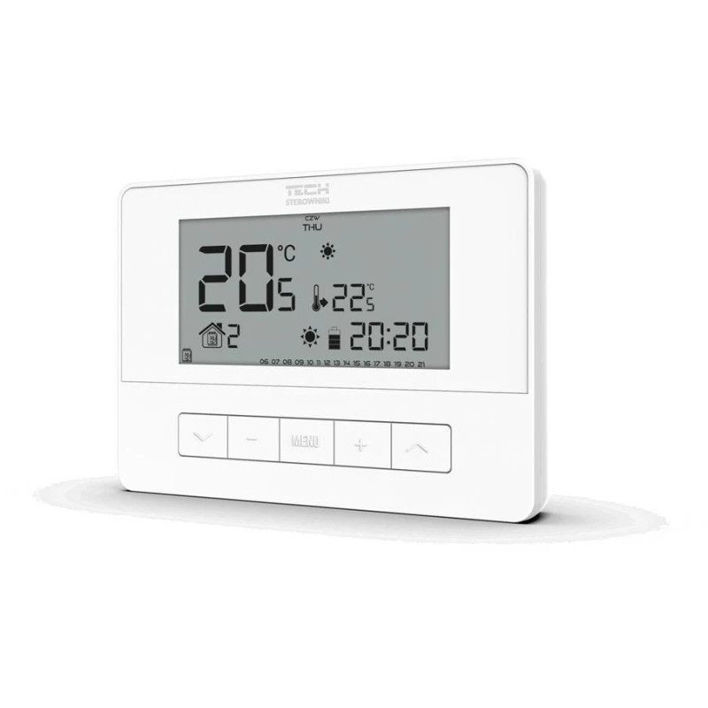 Laidinis kambario valdiklis Tech Valdikliai T-4.1 55112 baltas