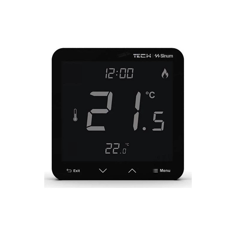Laidinis kambario termostatas R-S3 WG.23.0060 juodas 230V