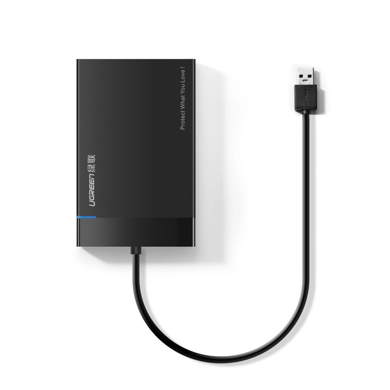 Ugreen 30847 ārējais korpuss HDD / SSD 2,5 collu melns līdz 6TB 5 Gbit / s