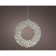 Dekoracija "Žiedas" su LED apšvietimu 493889 D38 cm, sidabro Dekoracija "Žiedas" su LED apšvietimu 493889 D38 cm, sidabro