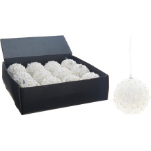 Christmas Tree toy Pearl, white, plastic Christmas Tree toy Pearl, white, plastic