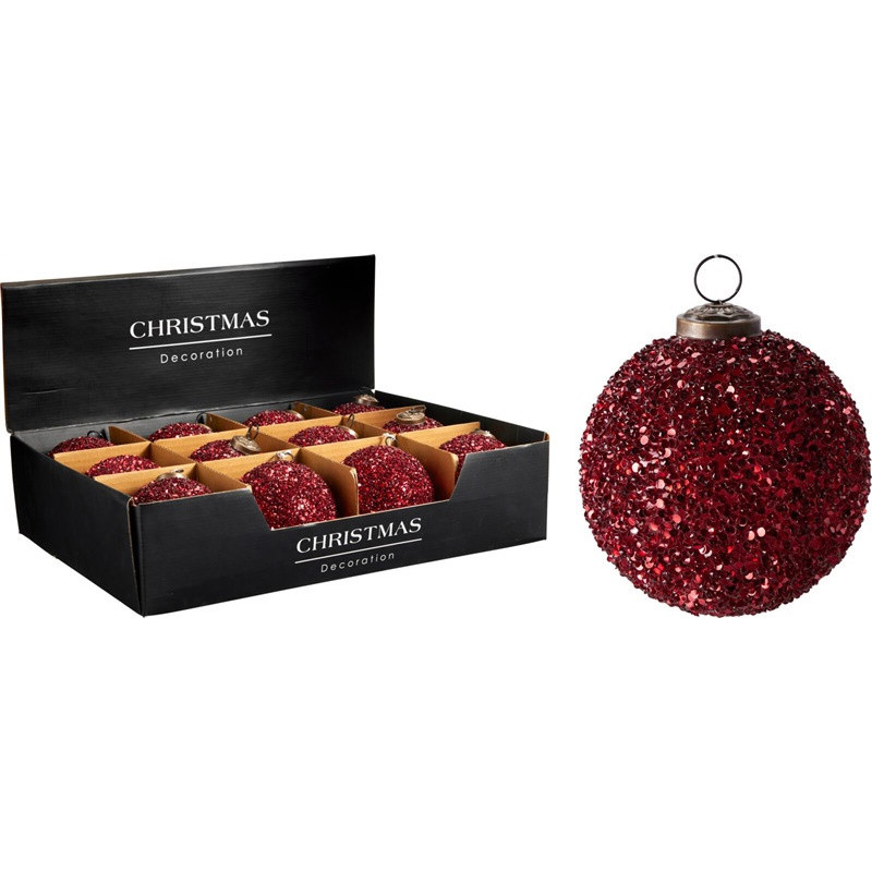 Christmas Tree toy A75202570, red, glass