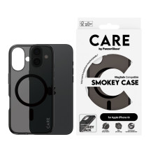 Telefono dėklas - PanzerGlass CARE™ Smokey dėklas iPhone 16 su juodu MagSafe Telefono dėklas - PanzerGlass CARE™ Smokey dėklas iPhone 16 su juodu MagSafe