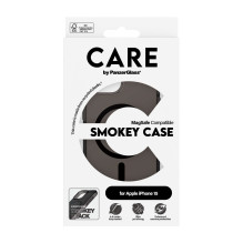 Telefono dėklas - CARE™ by PanzerGlass® "Smokey" dėklas, skirtas iPhone 15, MagSafe, juodas Telefono dėklas - CARE™ by PanzerGlass® "Smokey" dėklas, skirtas iPhone 15, MagSafe, juodas