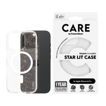 Telefono dėklas - CARE™ by PanzerGlass® Star Lit, MagSafe, iPhone 16 Pro, baltas Telefono dėklas - CARE™ by PanzerGlass® Star Lit, MagSafe, iPhone 16 Pro, baltas