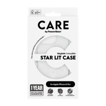 Telefono dėklas - CARE™ by PanzerGlass® Star Lit, MagSafe, iPhone 16 Pro, baltas Telefono dėklas - CARE™ by PanzerGlass® Star Lit, MagSafe, iPhone 16 Pro, baltas