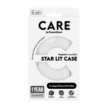 Telefono dėklas - CARE™ by PanzerGlass® "Star Lit" dėklas 1344 White su "MagSafe", skirtas iPhone 16 Telefono dėklas - CARE™ by PanzerGlass® "Star Lit" dėklas 1344 White su "MagSafe", skirtas iPhone 16