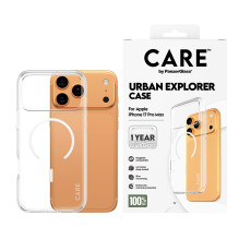 Telefono dėklas - CARE™ by PanzerGlass® Urban Explorer dėklas iPhone 17 Pro Max Transparent White MagSafe Telefono dėklas - CARE™ by PanzerGlass® Urban Explorer dėklas iPhone 17 Pro Max Transparent White MagSafe
