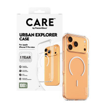 Telefono dėklas - CARE™ by PanzerGlass® Urban Explorer dėklas iPhone 17 Pro Max Transparent White MagSafe Telefono dėklas - CARE™ by PanzerGlass® Urban Explorer dėklas iPhone 17 Pro Max Transparent White MagSafe