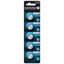 Baterija everActive CR1632 litija vienreizējā monēta 3 V — 5 gab., 16 mm × 3,2 mm