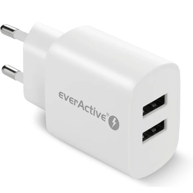 Lādētājs 2x USB 2,4A 12W balts