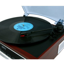 Record Player - Camry Premium CR1113 Semi-Automatic Belt Drive With Radio Black, Chrome, Wooden