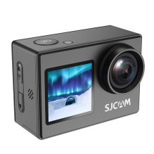 Veiksmo kamera - SJCAM SJ4000 su dviem ekranais, 4K, Wi‑Fi, 16 MP, 30 kadr. / s, 170° objektyvu, atspari vandeniui iki 3