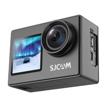 Veiksmo kamera - SJCAM SJ4000 su dviem ekranais, 4K, Wi‑Fi, 16 MP, 30 kadr. / s, 170° objektyvu, atspari vandeniui iki 3