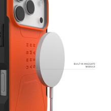 Telefono dėklas - UAG Civilian MagSafe iPhone 17 Pro oranžinis Telefono dėklas - UAG Civilian MagSafe iPhone 17 Pro oranžinis