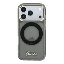 Guess Apple iPhone 18 Pro HC MagSafe IML Ring Stand 360 Script Metal Logo Black Guess Apple iPhone 18 Pro HC MagSafe IML Ring Stand 360 Script Metal Logo Black